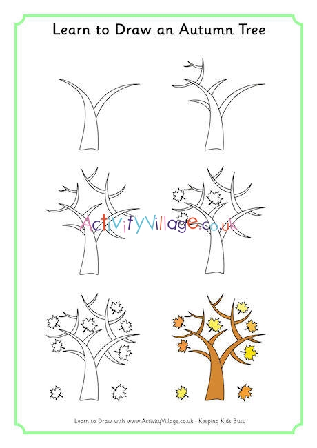 Learn to draw an autumn tree