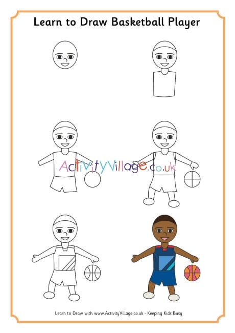 Learn to draw a basketball player