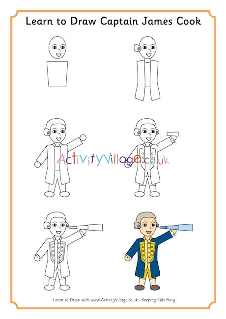 Learn to draw Captain Cook 