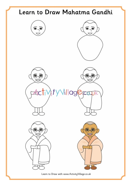 Learn to Draw Gandhi