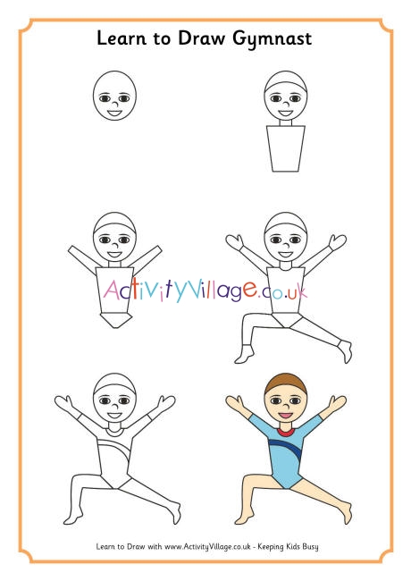 Learn to draw gymnast 1