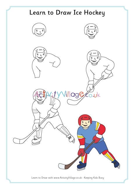Learn to draw ice hockey