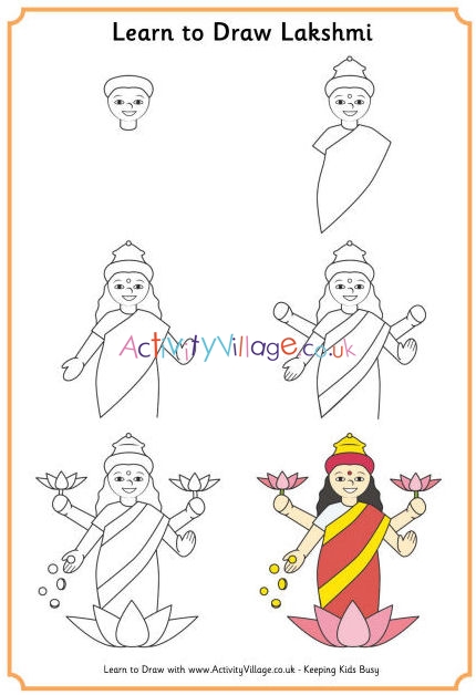 Learn to draw Lakshmi