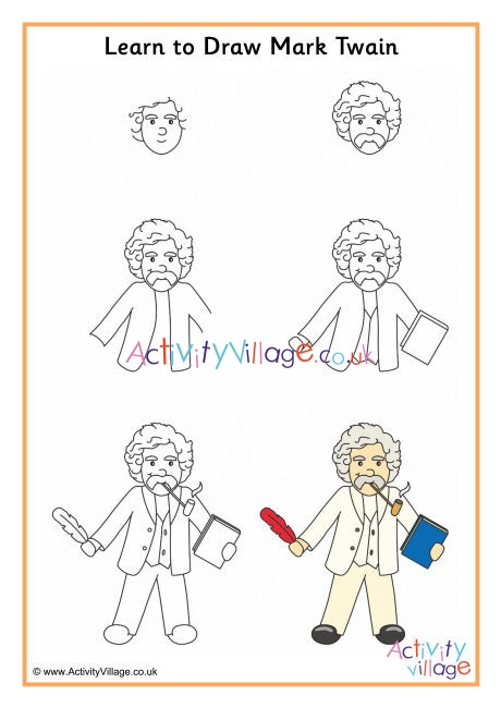 Learn To Draw Mark Twain