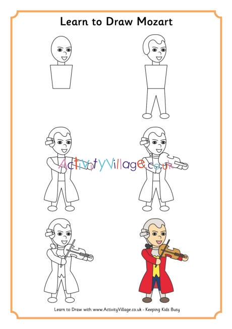 Learn to draw Mozart