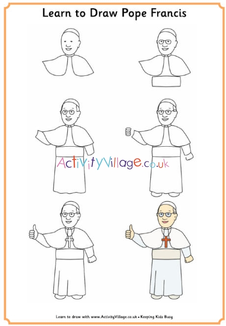 Learn to draw Pope Francis
