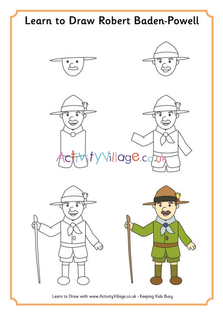 Learn to draw Robert Baden-Powell