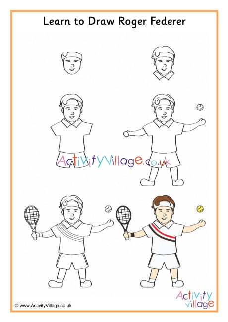 Learn to Draw Roger Federer