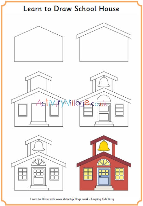 Learn to draw a school house