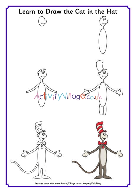 Learn to draw the cat in the hat