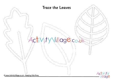 Leaves tracing page