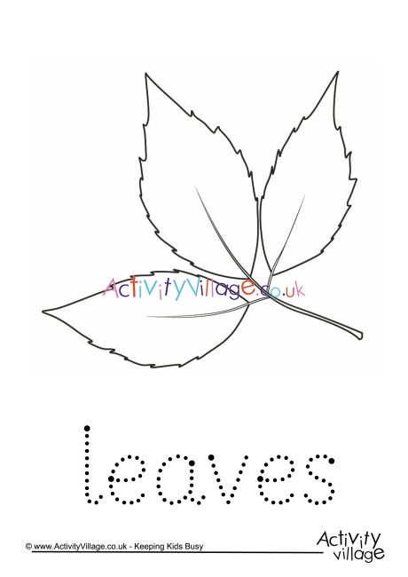 Leaves word tracing