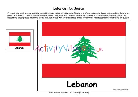 Lebanon flag jigsaw