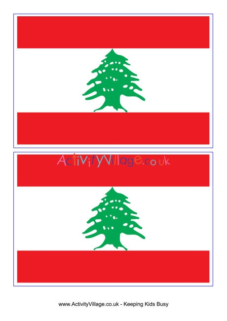 Lebanon flag printable