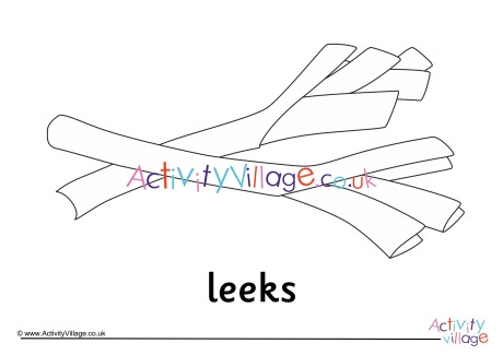 Leeks Colouring Page