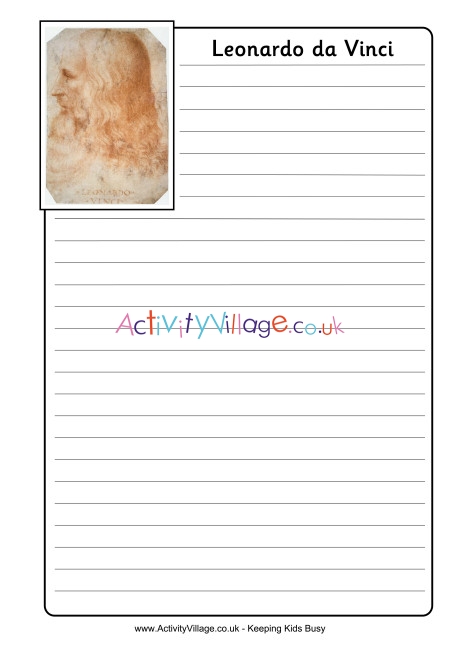 Leonardo da Vinci Notebooking Page