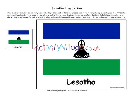 Lesotho flag jigsaw