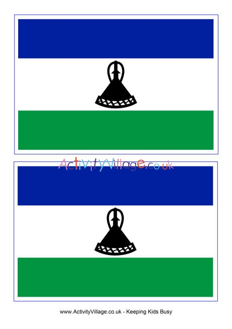 Lesotho flag printable
