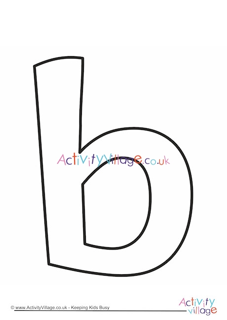 Letter Template Lower Case B Quirky