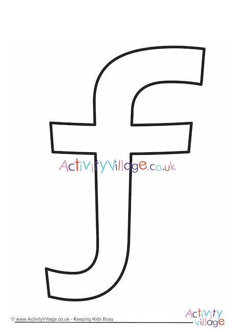 Letter Template Lower Case F Quirky