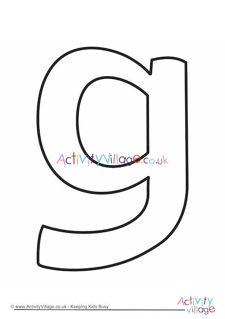 Letter Template Lower Case G Quirky