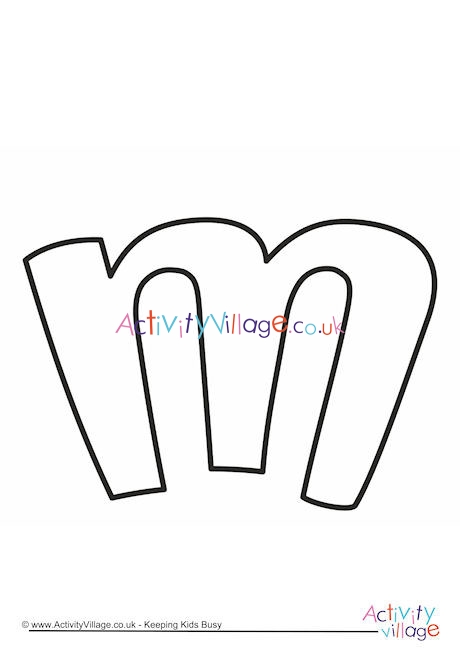 Letter Template Lower Case M Quirky