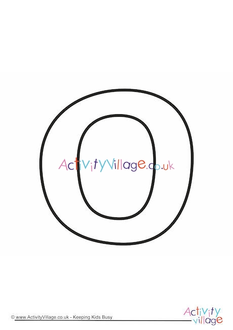 Letter Template Lower Case O Quirky