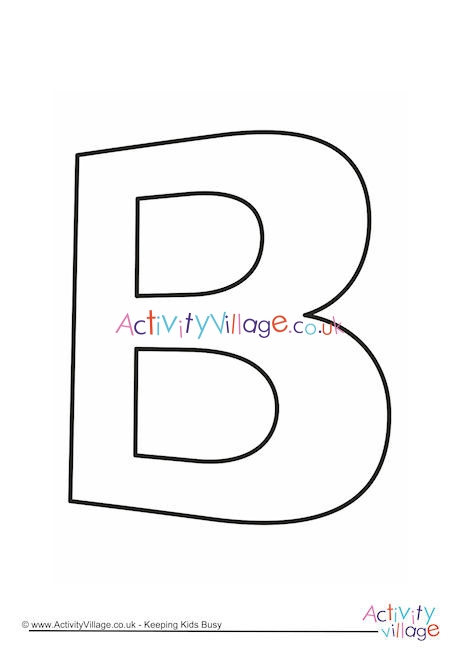 Letter Template Upper Case B Quirky