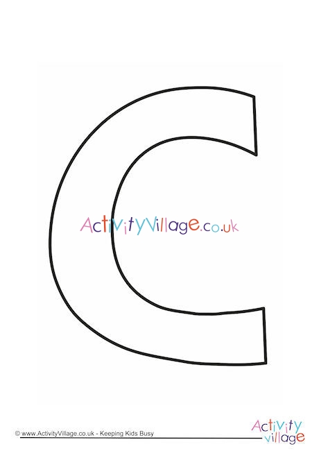 Letter Template Upper Case C Quirky