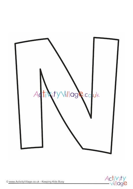 Letter Template Upper Case N Quirky