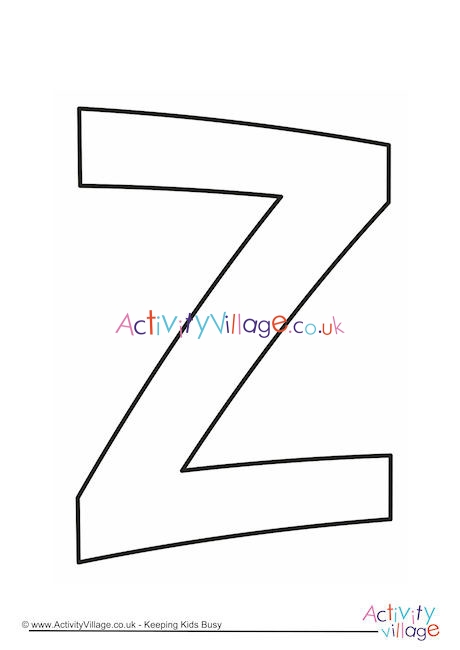 Letter Template Upper Case Z Quirky