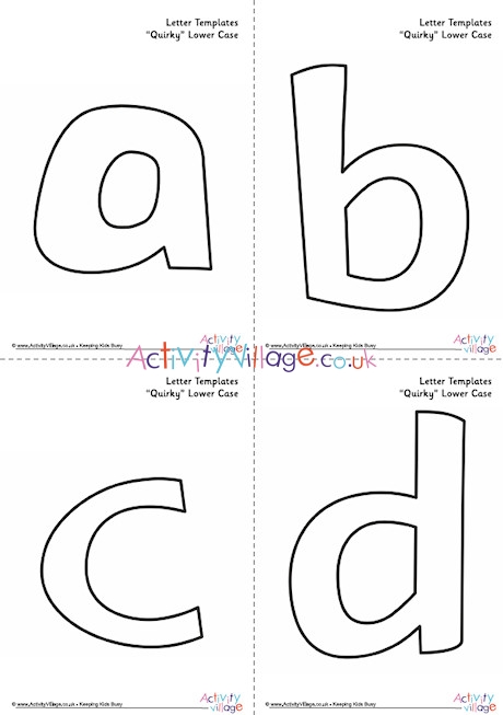 Letter Templates Lower Case Quirky