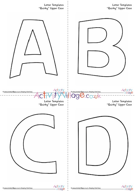 Letters Template Upper Case Quirky