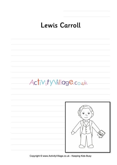 Lewis Carroll writing page
