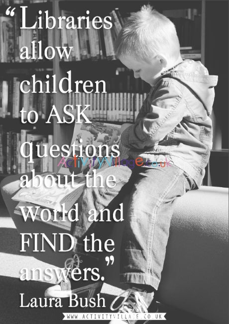 Libraries allow children to ask questions poster