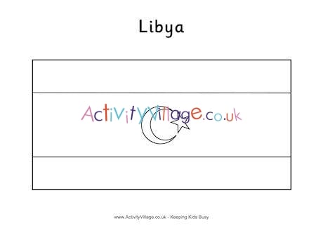 Libya Flag Colouring Page