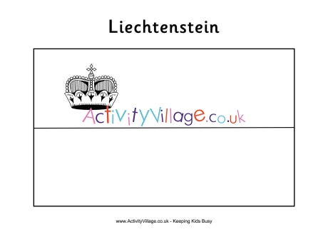 Liechtenstein Flag Colouring Page