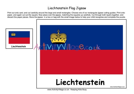 Liechtenstein flag jigsaw