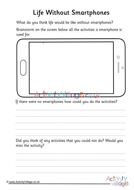 Life Without Smartphones Worksheet