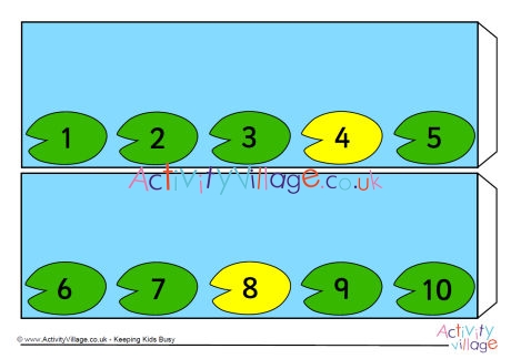 Lily pad number line skip counting by 4