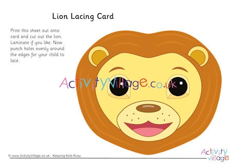 Lion Lacing Card 2