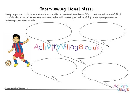 Lionel Messi Interview Worksheet