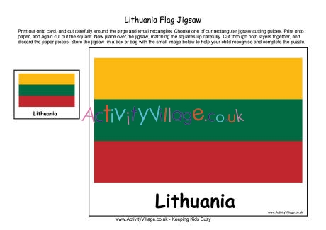 Lithuania flag jigsaw