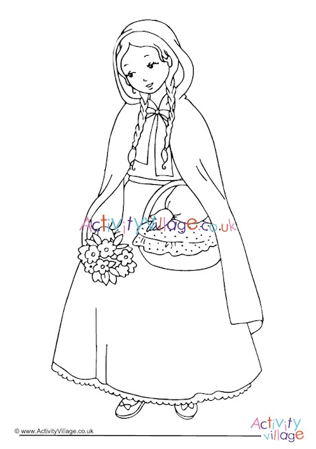 Little Red Riding Hood colouring page