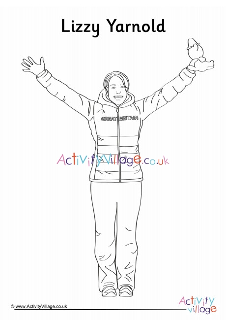 Lizzy Yarnold Colouring Page