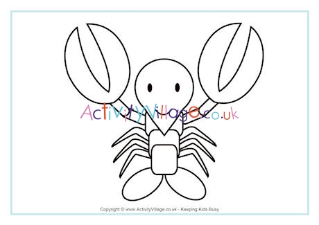 Lobster Colouring Page