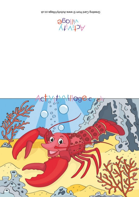 Lobster Scene Card