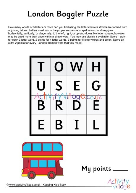London boggler puzzle