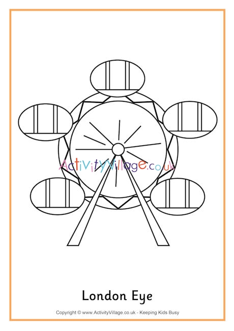 London Eye colouring  - page 2