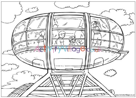 London eye colouring page
